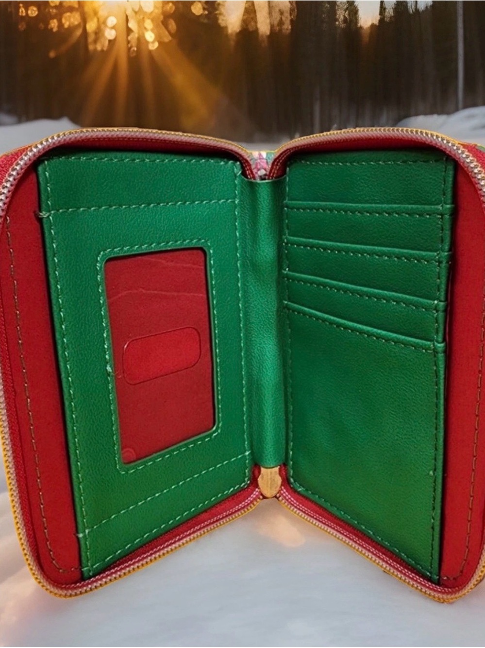 NEW Disney Loungefly Holiday Christmas Mickey SWEET TREATS Zip Around Wallet - Picture 4 of 5